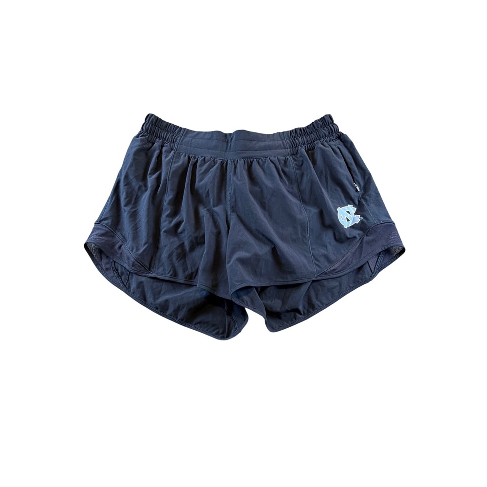 Lululemon UNC Tar Heels Speed Up Running Shorts Navy Blue Women Size 8 2.5"